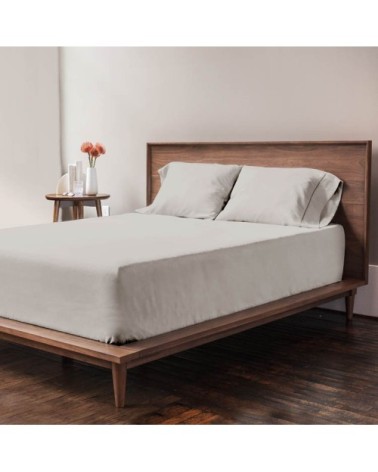 Drap housse grand bonnet microfibre Beige 140x190/200cm