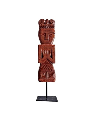 Statue décorative en bois sculpté H42 cm