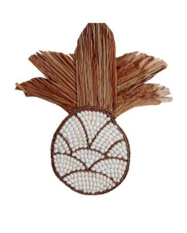 Décoration murale blanche en forme d'ananas
