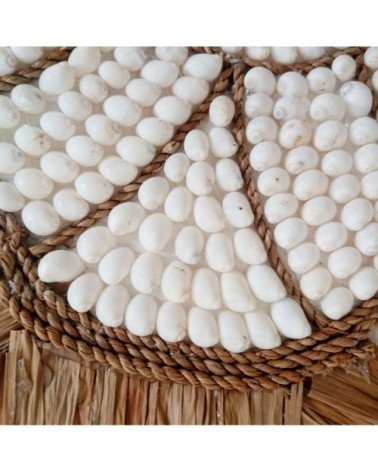 Décoration murale blanche en forme d'ananas