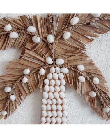 Décoration murale en raphia