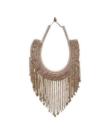 Collier en boules de bois