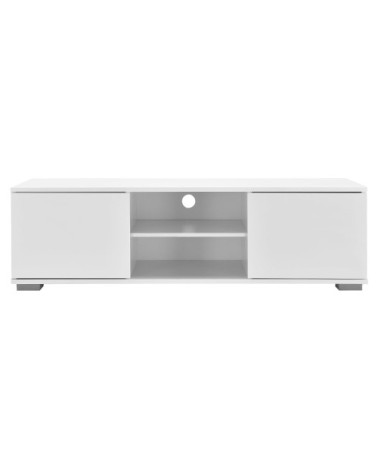 Meuble TV bas blanc 120 x 40 x 34.5 cm
