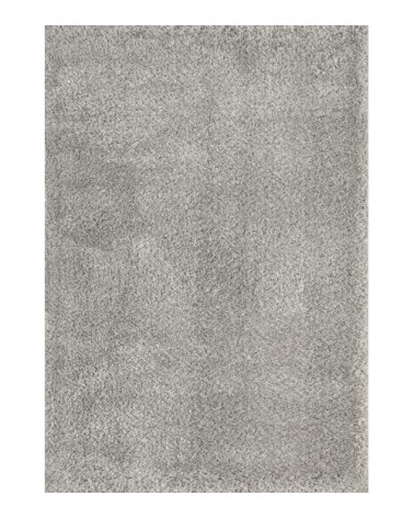 Tapis salon en polyester recyclé gris - 120x160