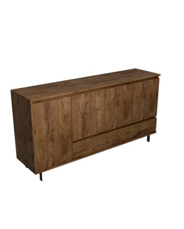 Buffet 4 portes effet noyer