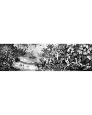 Crédence adhésive gravure jungle 200x60cm