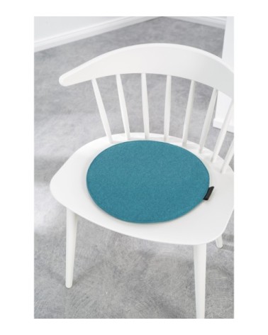 Galettes de chaises rondes bleu pétrole - Lot de 4 -  Ø 35cm