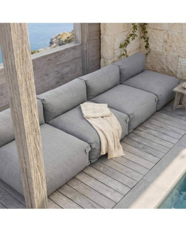 Salon de jardin modulable 4 places gris