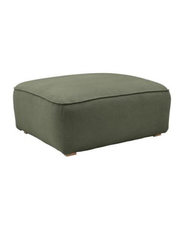 Grand pouf rectangulaire 1 place vert kaki
