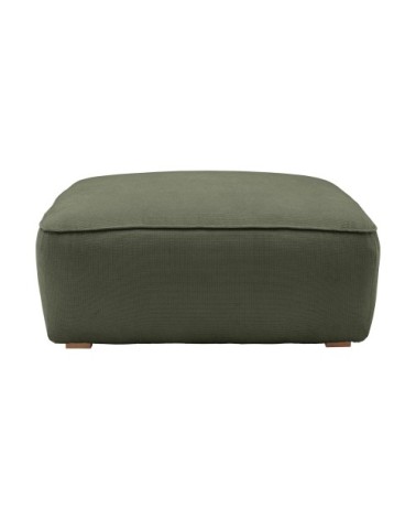 Grand pouf rectangulaire 1 place vert kaki