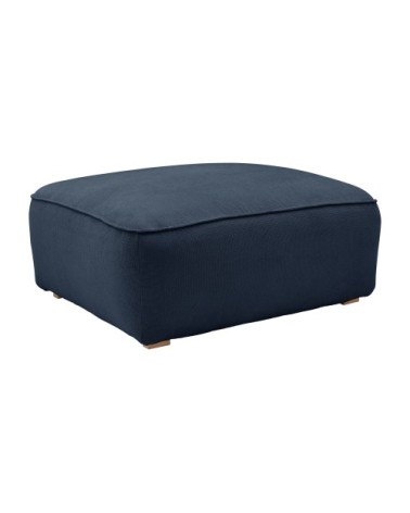 Grand pouf rectangulaire 1 place bleu marine