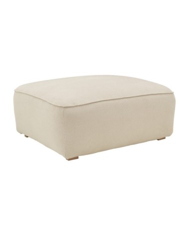 Grand pouf rectangulaire 1 place crème