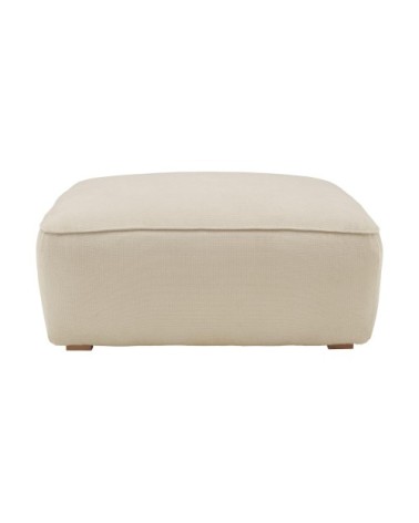 Grand pouf rectangulaire 1 place crème