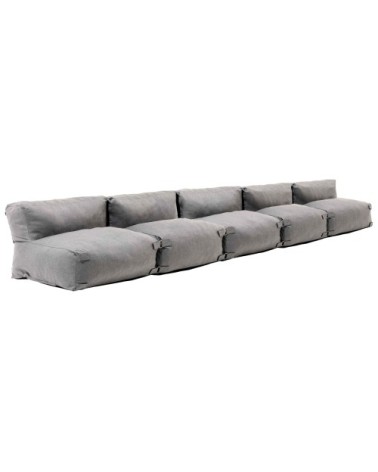 Salon de jardin modulable 5 places gris