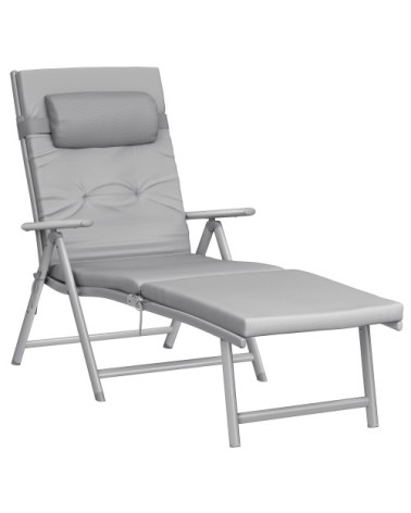 Chaises longues en alu anti-rouille gris