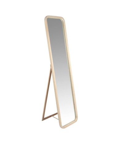 Grand miroir rectangulaire sur pied en bois de paulownia, 40x160 cm