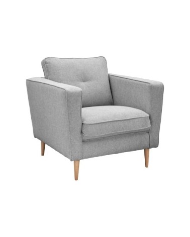 Fauteuil 1 place en tissu gris