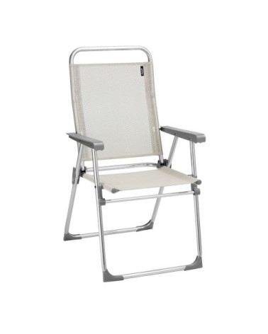 Fauteuil pliant ultra-léger en aluminium beige l62xl58xh100