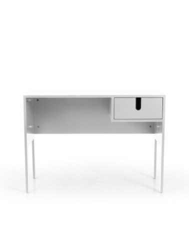 Bureau en bois 1 tiroir L105cm blanc