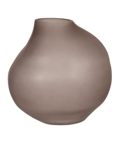 Vase en verre marron H20