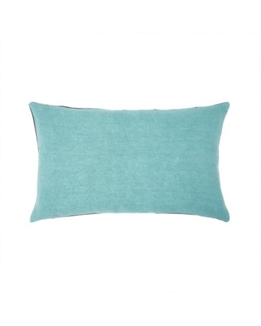 Housse de coussin en lin nil 33 x 57 cm