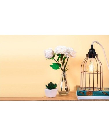 Fil électrique en tissu luminaire chevron rose rouge 4,5m