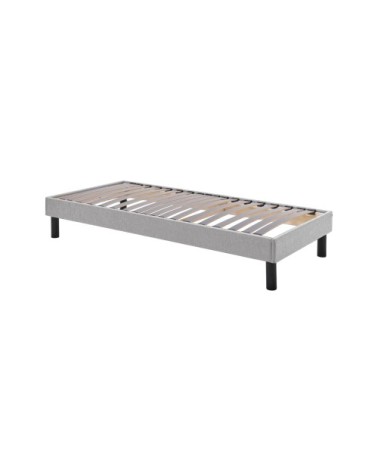 Sommier tapissier en kit gris 90 x 190 cm