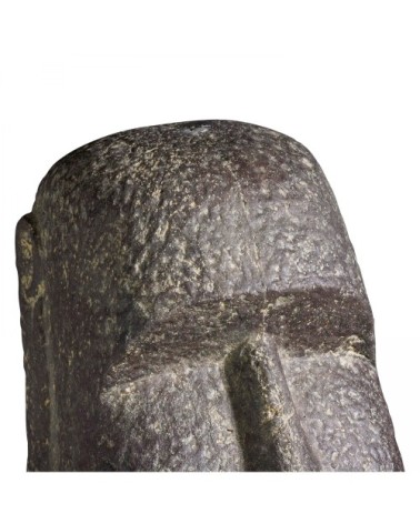 Statue de jardin île de pâques en pierre 66cm gris