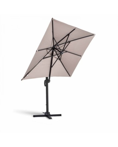 Parasol déporté 2x3m en aluminium taupe