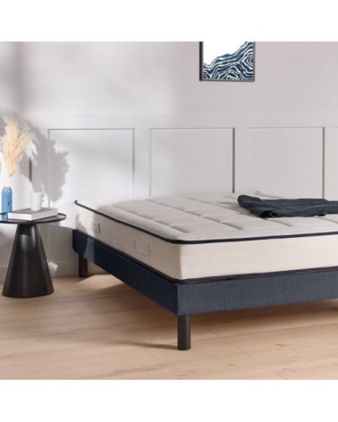 Sommier tapissier en kit bleu 140 x 190 cm