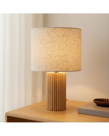 Lampe à poser en bois marron