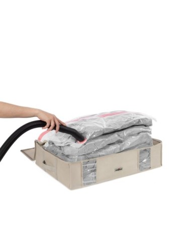 Housse de rangement sous vide L 65 x 45 x H.15.5 cm