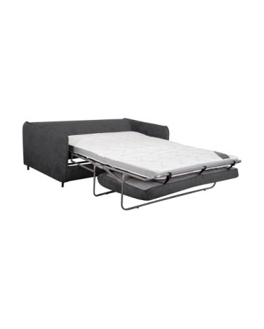 Canapé convertible 3 places en tissu carbone