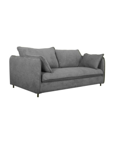Canapé convertible 3 places en tissu gris