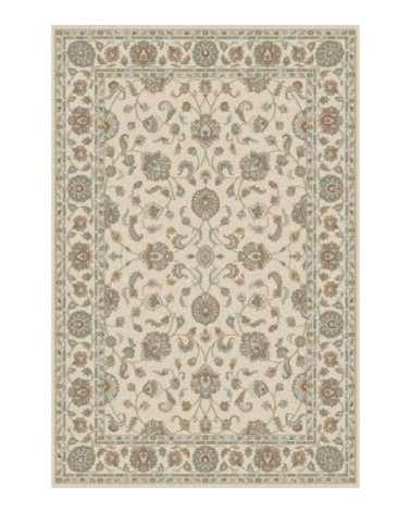 Tapis en laine beige à motif 160 x 240 cm