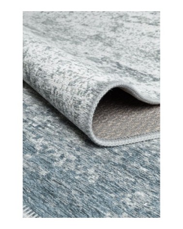 Tapis en laine gris/bleu 170 x 240 cm