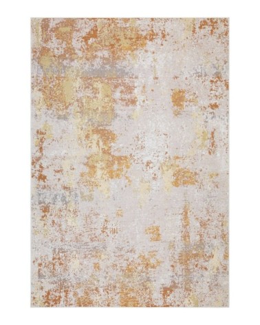 Tapis en coton et en laine ocre 125 x 180 cm