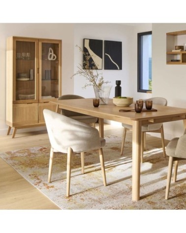 Tapis en coton et en laine ocre 125 x 180 cm