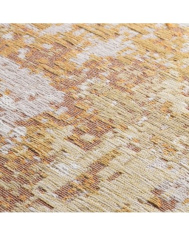 Tapis en coton et en laine ocre 125 x 180 cm