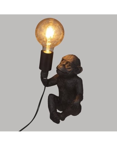 Lampe singe noir h24.5