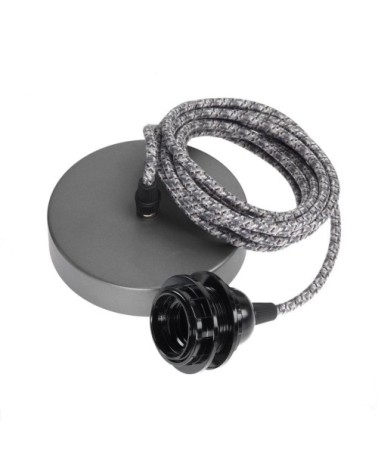 Suspension 1 fil électrique en tissu gentleman chevron 3m