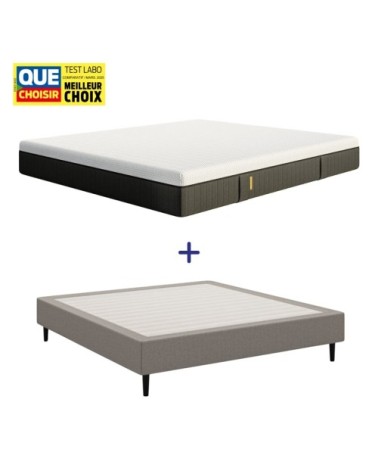Ensemble sommier matelas mémoire de forme ressorts 140x190
