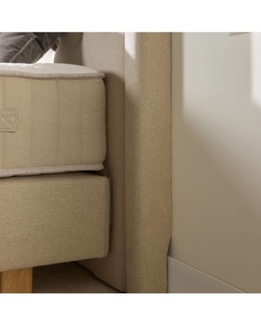 Sommier tapissier 20 cm beige 80 x 200 cm