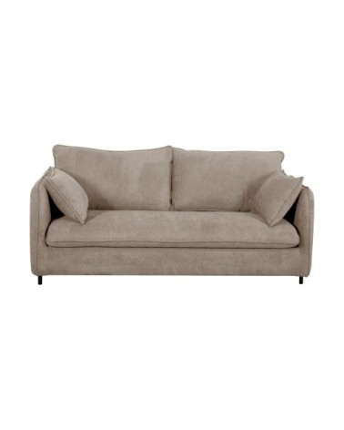 Canapé convertible 3 places en tissu beige