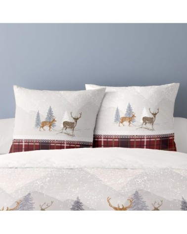 Parure de couette flanelle 100% coton multicolore 240x220cm 2 taies