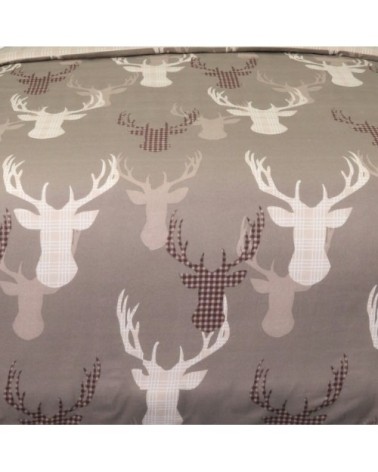 Parure de couette 100% coton flanelle imprimée 240x220cm 2 taies