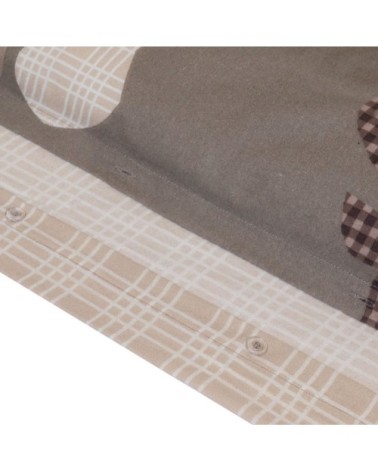Parure de couette 100% coton flanelle imprimée 240x220cm 2 taies