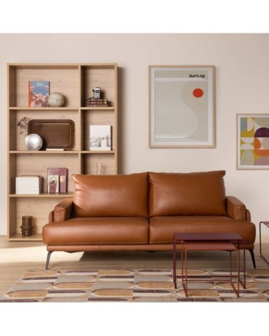 Bibliothèque l129 cm effet bois clair