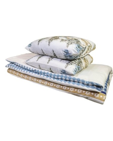 Parure de couette 100% coton flanelle imprimée 240x220cm 2 taies