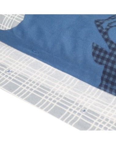 Parure de couette 100% coton flanelle imprimée 240x220cm 2 taies